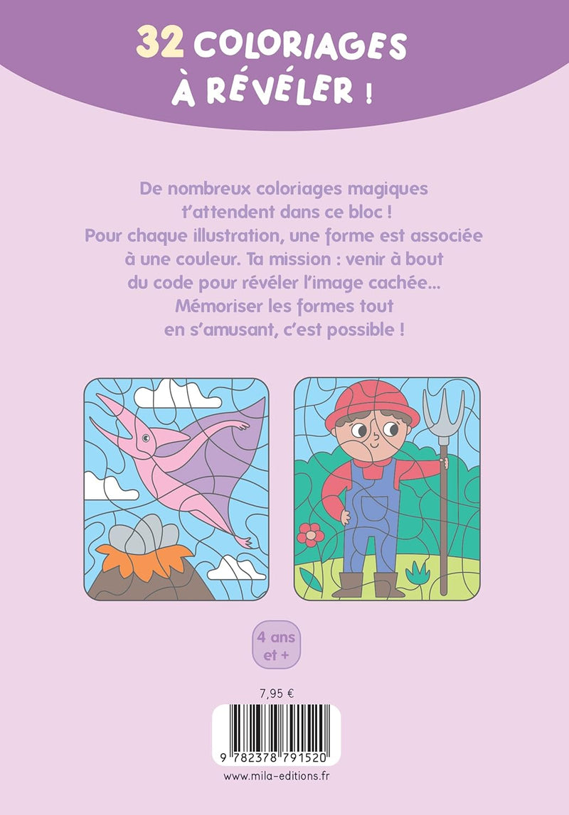 Mon bloc de coloriages magiques - Les formes Cahiers de jeux Dilisco - OLF   