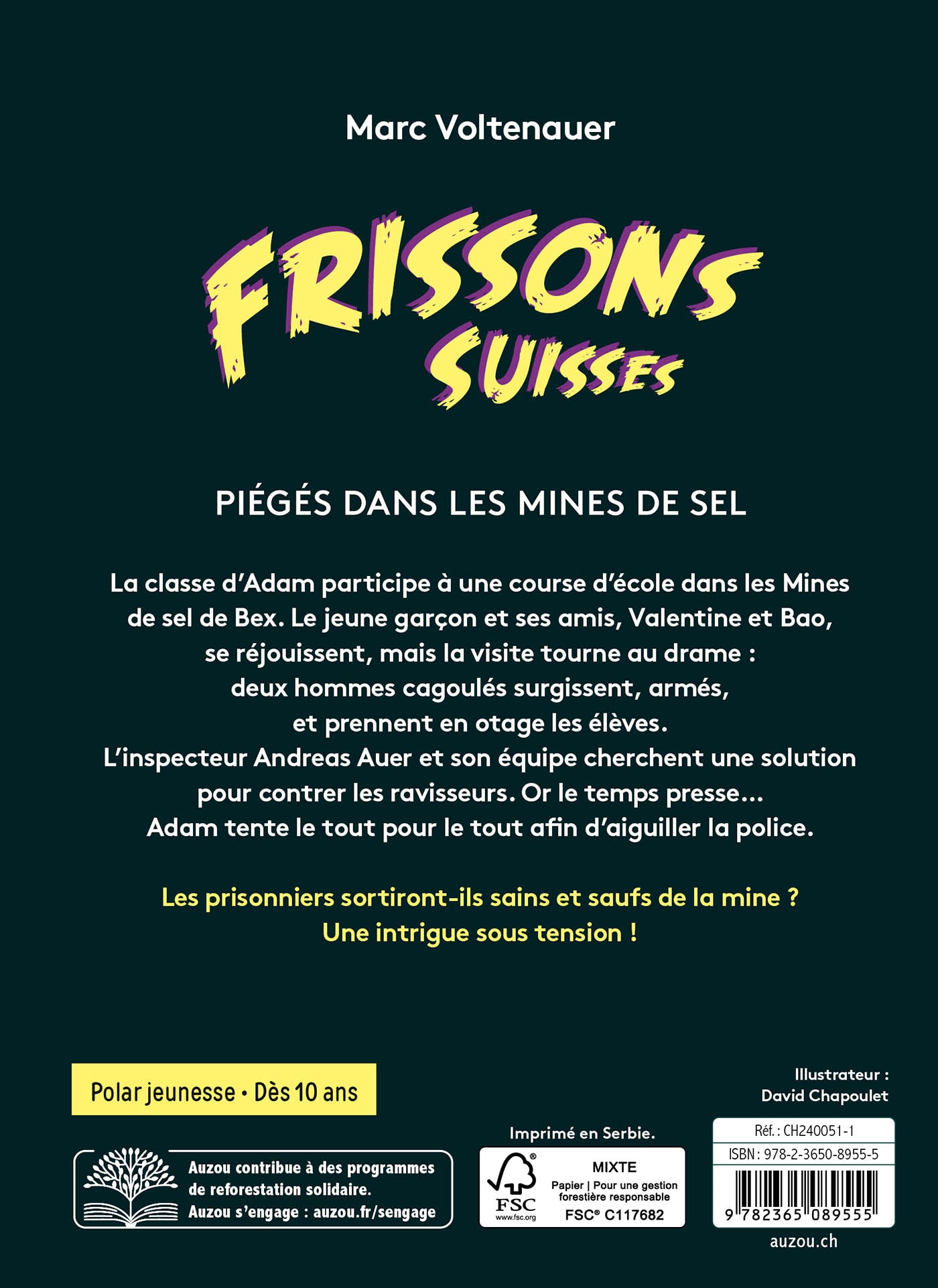 Piégés dans les mines de sel - Polar pour ados - Frissons suisses - Dès 10 ans Livres OLF