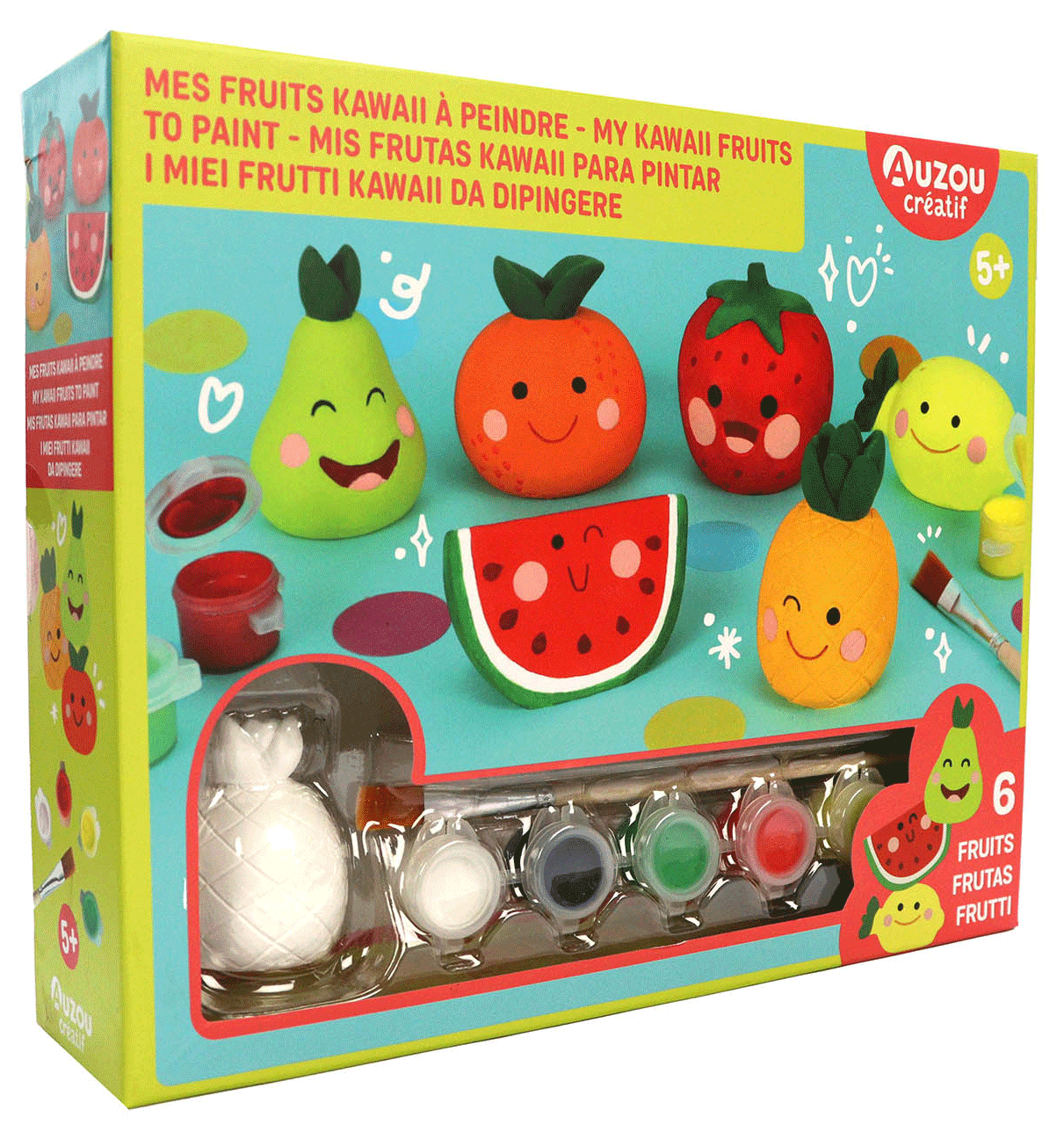 Mon coffret d'artiste : Mes fruits kawaii à peindre