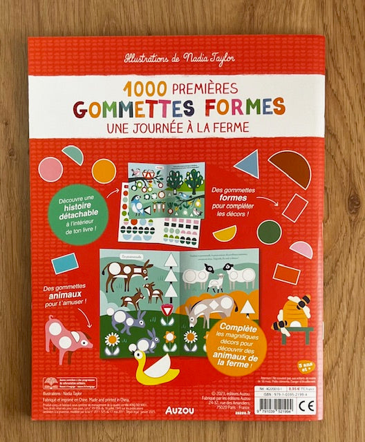 1000 premières gommettes - Une journée à la ferme - De 3 à 5 ans Cahiers de jeux OLF   