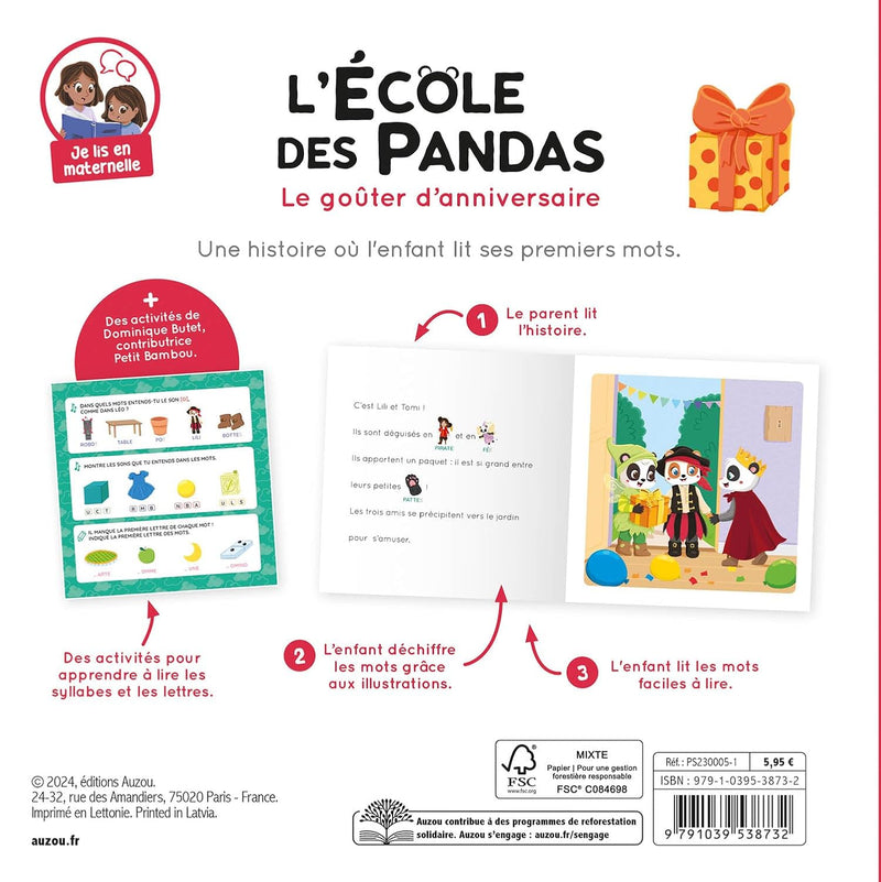 Le goûter d'anniversaire - L'école des pandas Livres OLF   