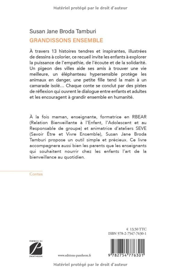 Grandissons Ensemble. 13 contes pour developper et encourager la bienveillance chez les enfants Livres Mme Jane Tambouri