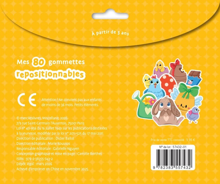 Joyeuses Pâques - mes 80 gommettes repositionnables