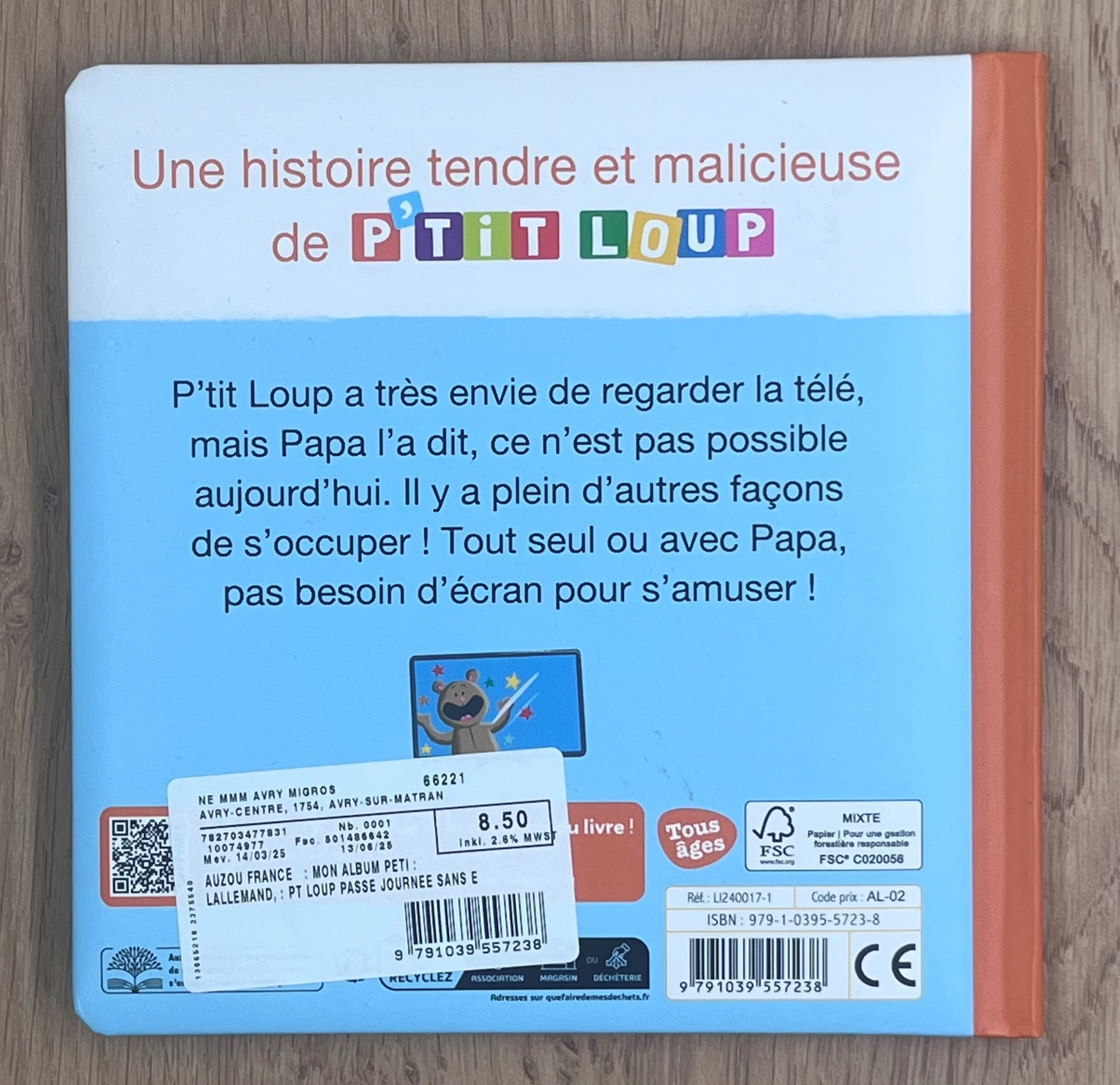 P'tit Loup passe une journée sans écran Livres OLF