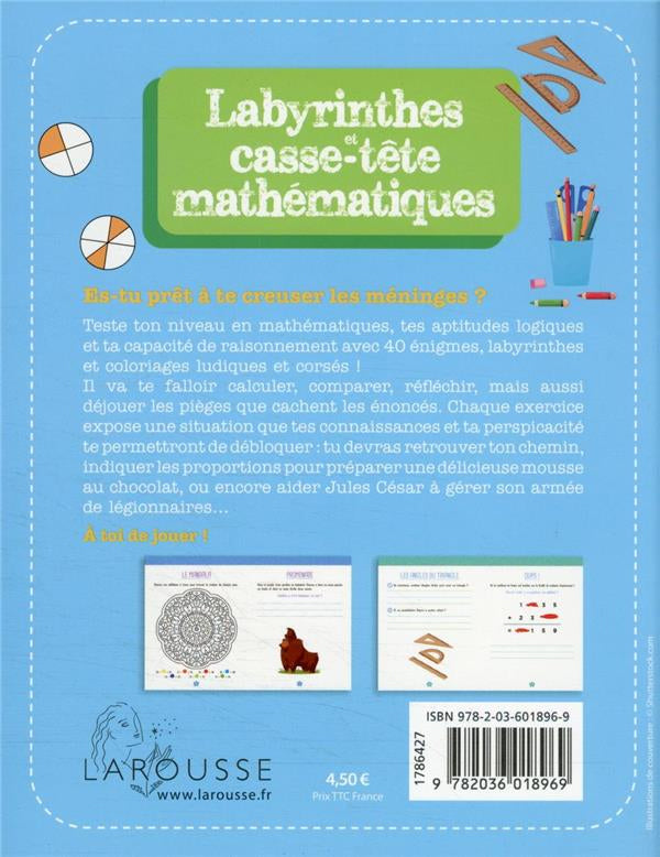 Cahier de jeux: labyrinthes et casse-tête mathématiques - Enfants 7-9 ans - 3-5P Cahiers de jeux OLF