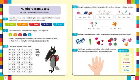 Mon cahier d'anglais avec Loup - Dès 5 ans Cahiers de jeux La family shop   