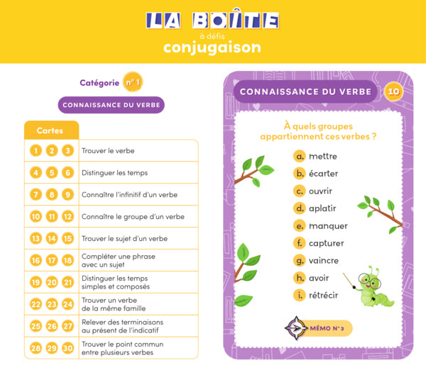 Défis conjugaison. Jeux - 9-11 ans - 6 et 7e harmos Jeux & loisirs créatifs OLF