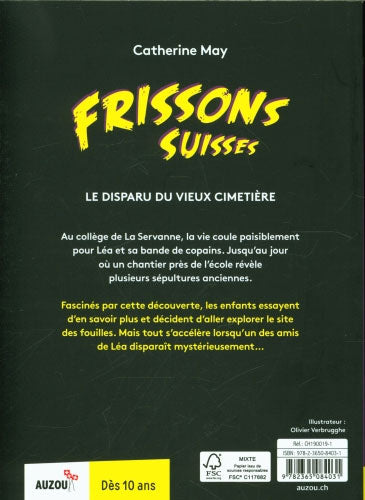 Le disparu du vieux cimetière - Polar pour ados - Frissons suisses - Dès 10 ans Livres OLF   