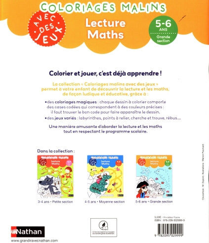 Coloriages malins - Lecture et Maths - 2P Cahiers de jeux OLF (Interforum)   