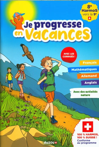 8ème HarmoS - Je progresse en vacances - Maths, français, allemand et anglais Cahiers de vacances OLF   