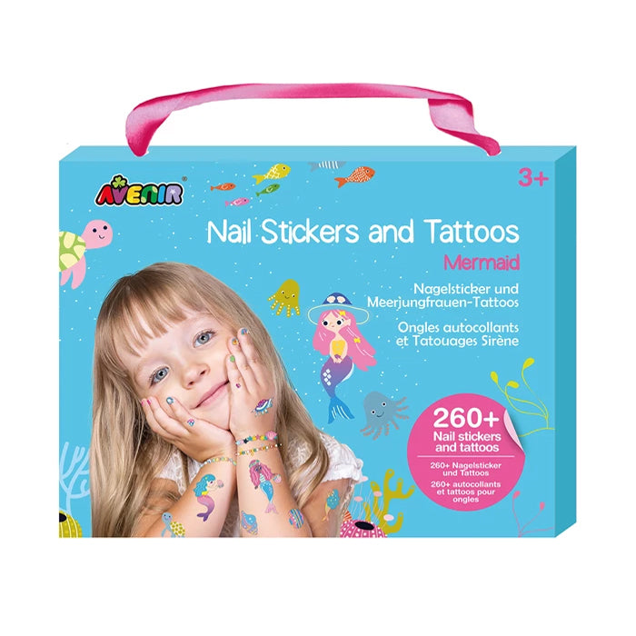 Autocollant à ongles et tatouages - Sirène