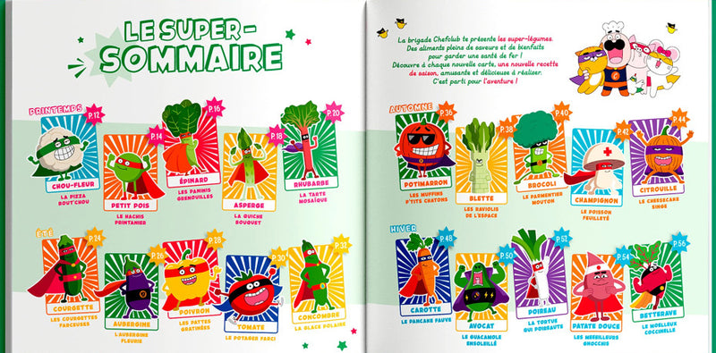 Livre de cuisine, les super-légumes de ChefClub - Recettes d'enfants dès 4 ans Livres OLF   
