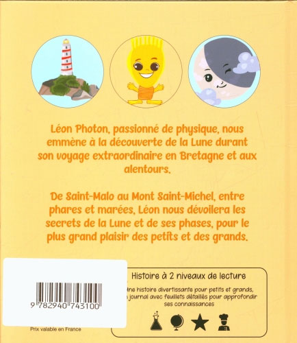 Léon Photon découvre la lune - Livre enfant sur la Lune Livres OLF   