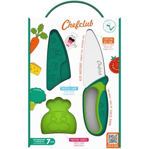 Couteau de cuisine ChefClub Vert - Enfants dès 7 ans Jeux & loisirs créatifs OLF   