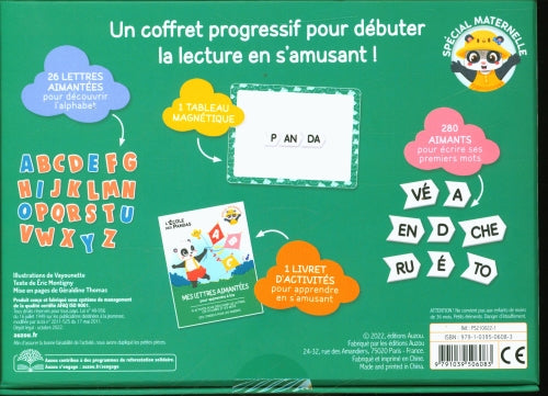 Coffret lettres aimantées + tableau magnetique + livret d'activité Jeux & loisirs créatifs OLF