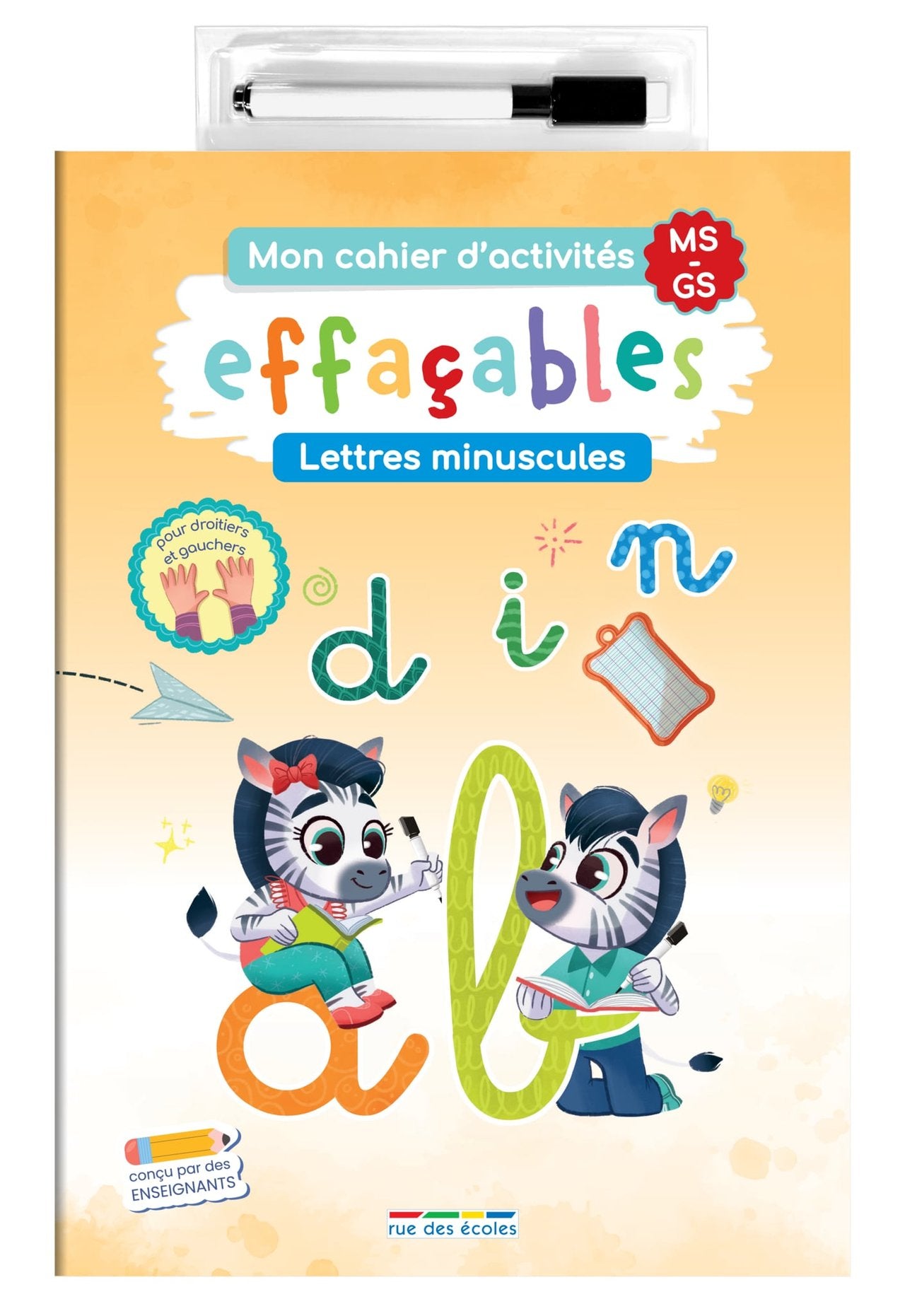 Mon cahier d'activités effaçables - Lettres minuscules 1-2 P