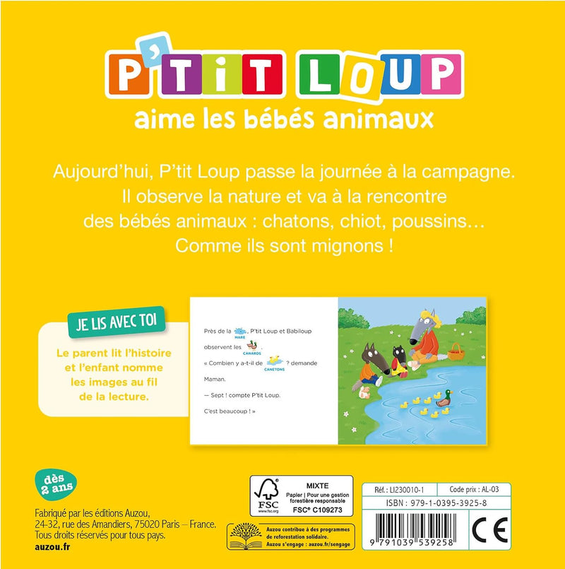 Je lis avec toi - P'tit Loup aime les bébés animaux - lecture à 2 voix Livres OLF   