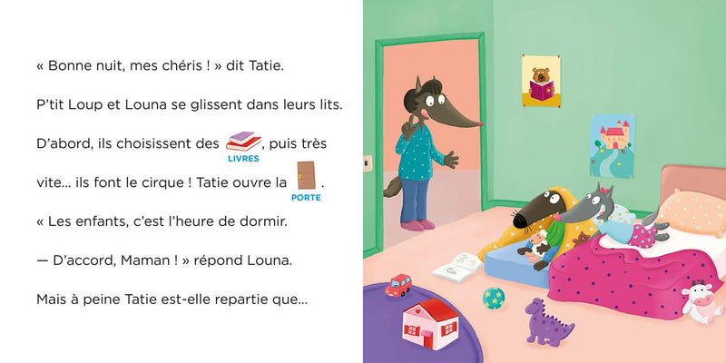 Je lis avec toi - P'tit Loup ne dort pas à la maison - lecture à 2 voix Livres OLF   