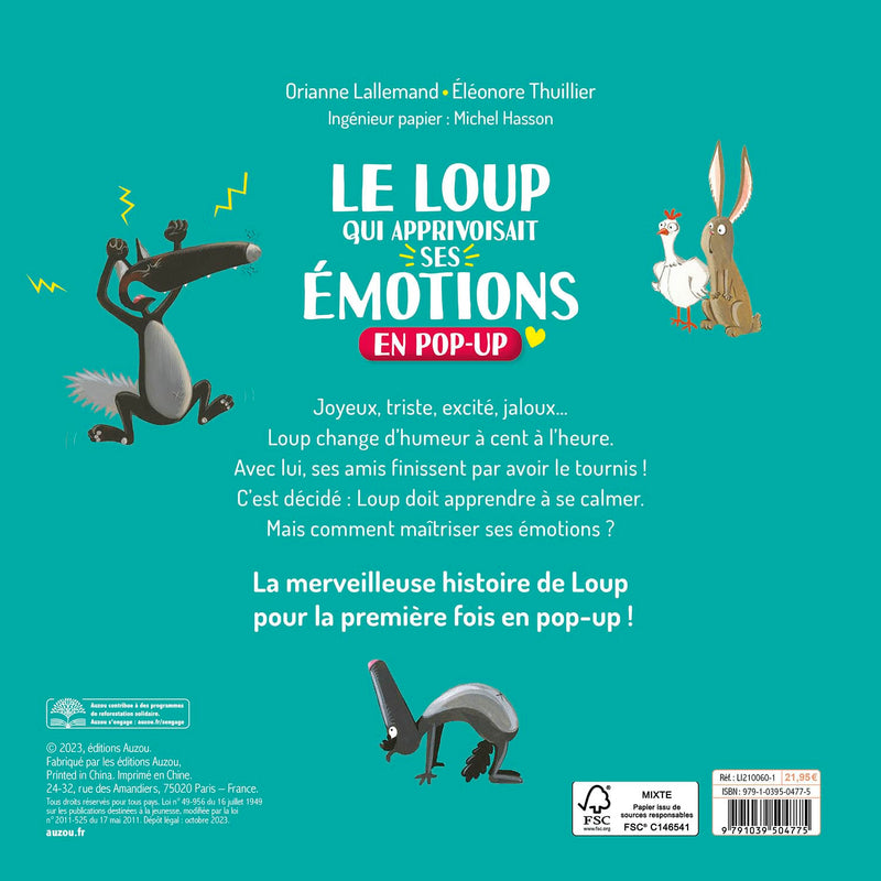 Le loup qui apprivoisait ses émotions - en pop-up Livres OLF   