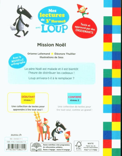 Loup en 3ème harmos N1: Mission Noël Livres La family shop   