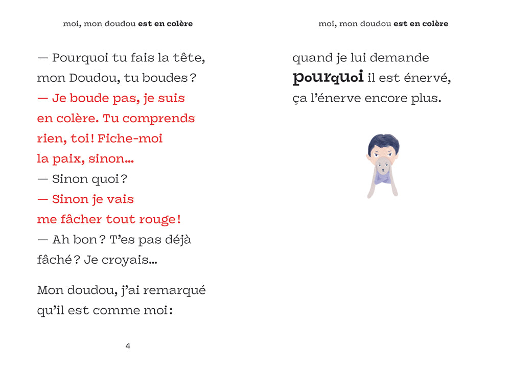 Moi, mon doudou est en colère - roman pour enfant