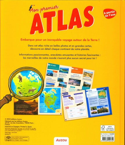 Mon premier atlas du monde - Dès 7 ans Livres La family shop   