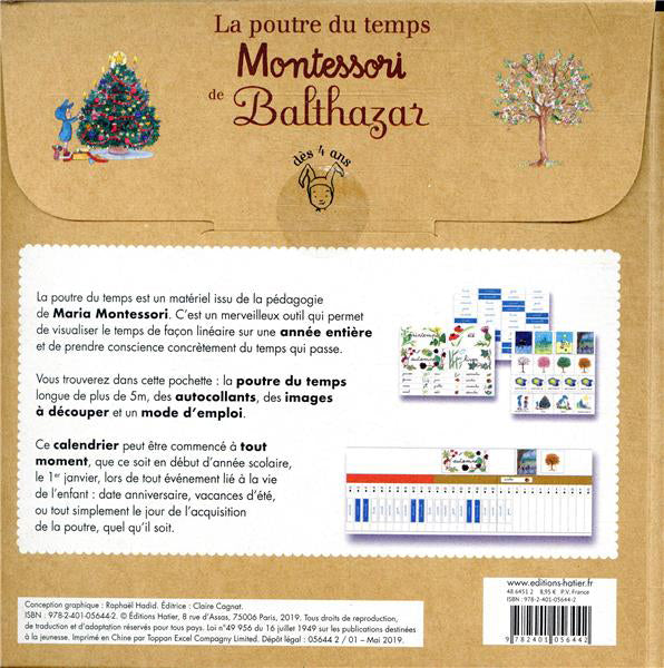 La poutre du temps Montessori de Balthazar Montessori & Steiner La family shop