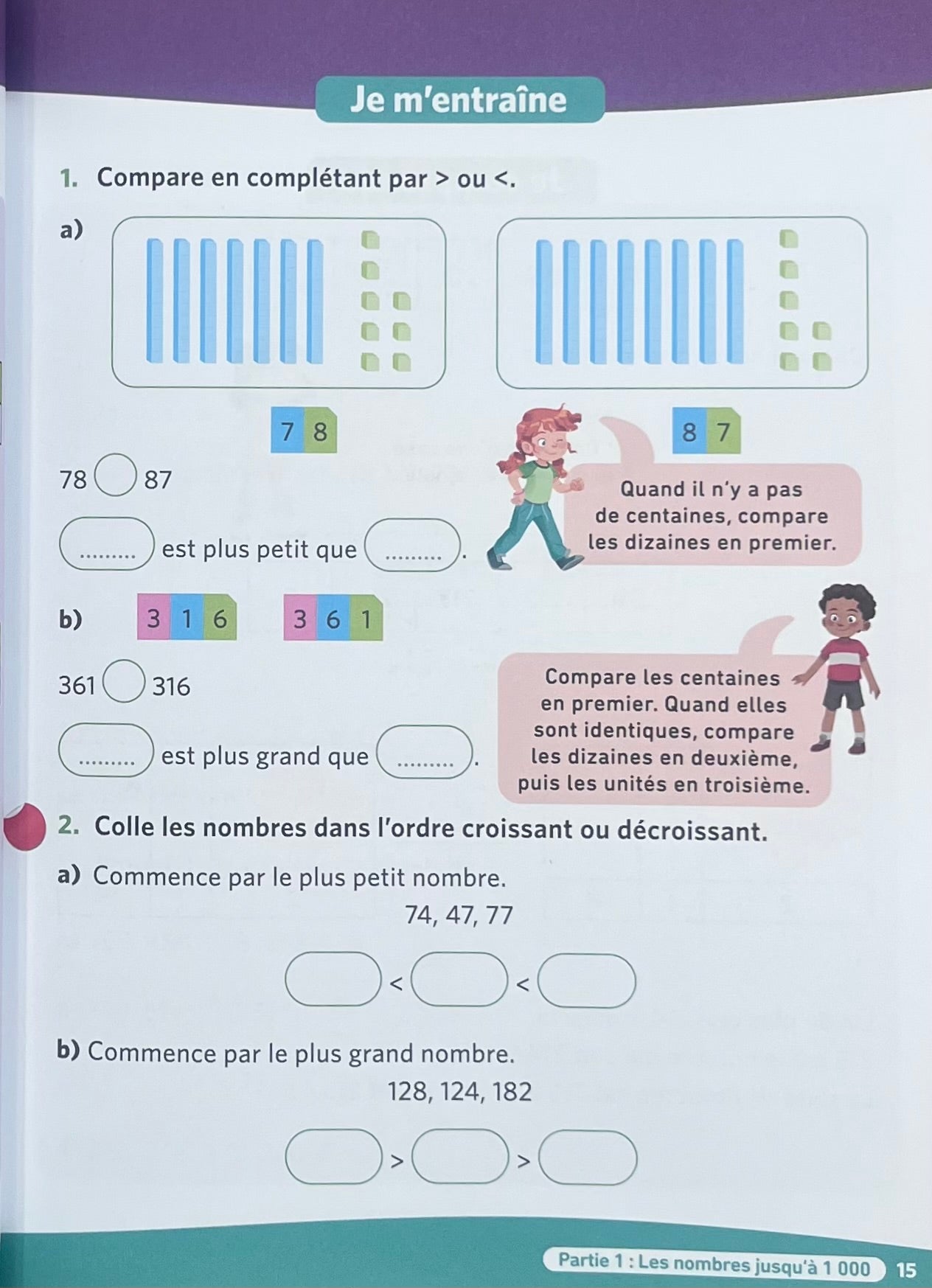 Maths. Exercices avec méthode de Singapour - 7-8 ans / 4ème harmos Montessori & Steiner Servidis