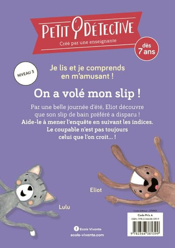 Petit Détective : On a volé mon slip - N3: 3P - Les ON Livres La family shop   