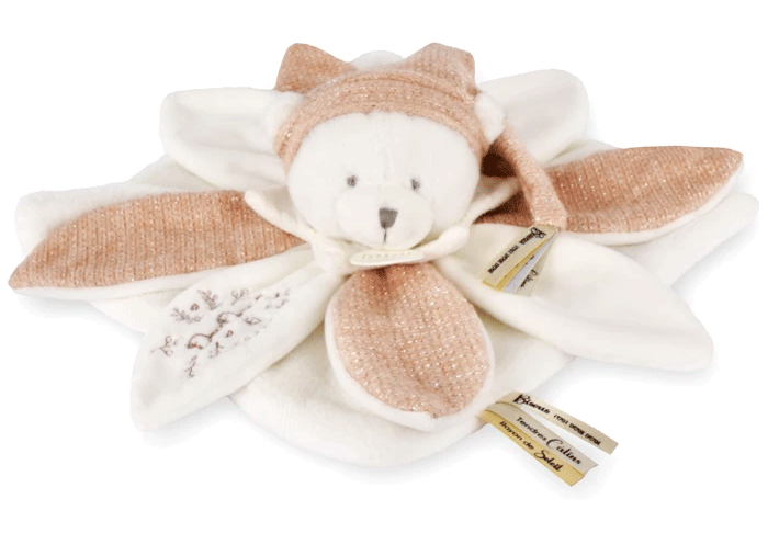 Mon Doudou Ours Fleur - Cadeau de naissance