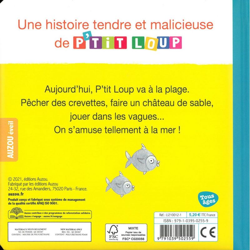 P'tit Loup va à la plage Livres OLF   