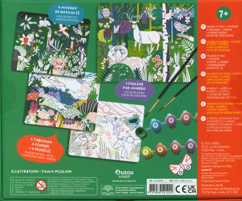 Mon coffret d'artiste : Ma peinture au numéro - Animaux merveilleux - Dès 7 ans Jeux & loisirs créatifs La family shop