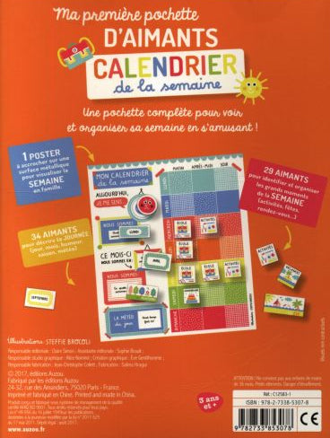 Ma pochette d'aimants: calendrier de la semaine - Nouvelle édition Jeux & loisirs créatifs La family shop