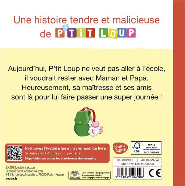 P'tit Loup ne veut pas aller à l'école Livres OLF   