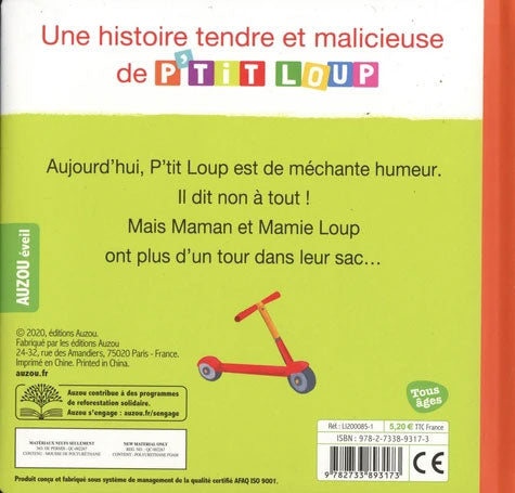 P'tit loup dit toujours non Livres La family shop   