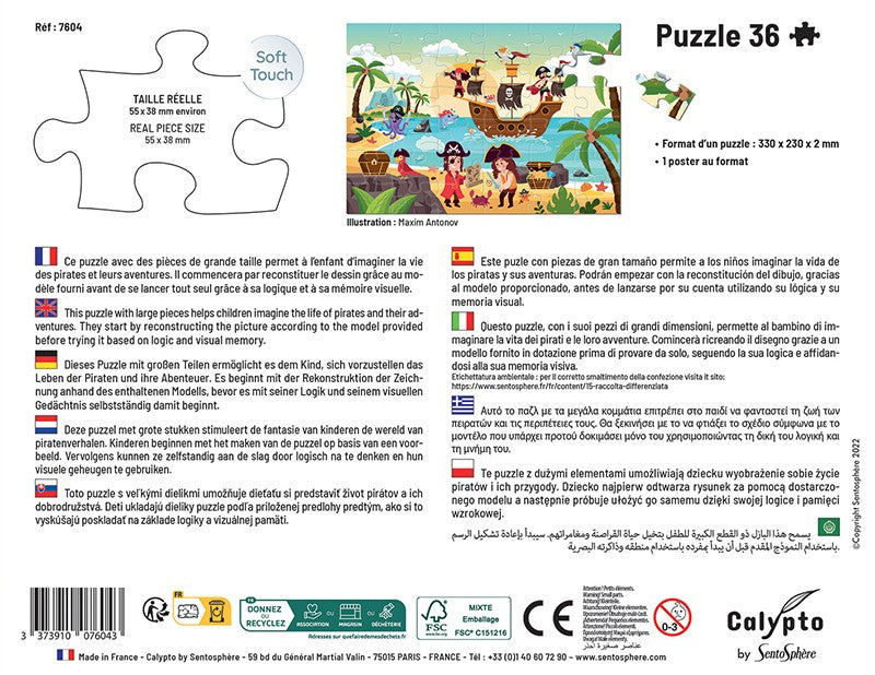 Puzzle Les Pirates - Enfant dès 4 ans - 36 pièces