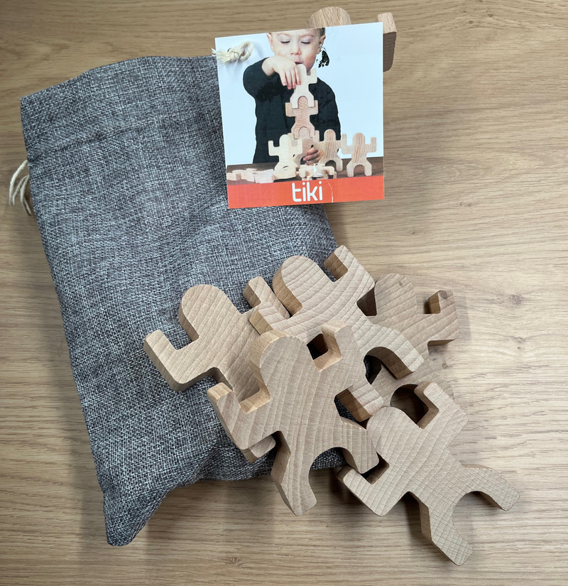 Tiki - Jeu de construction en bois - 10 pièces Jeux & loisirs créatifs Auzou suisse - OLF   