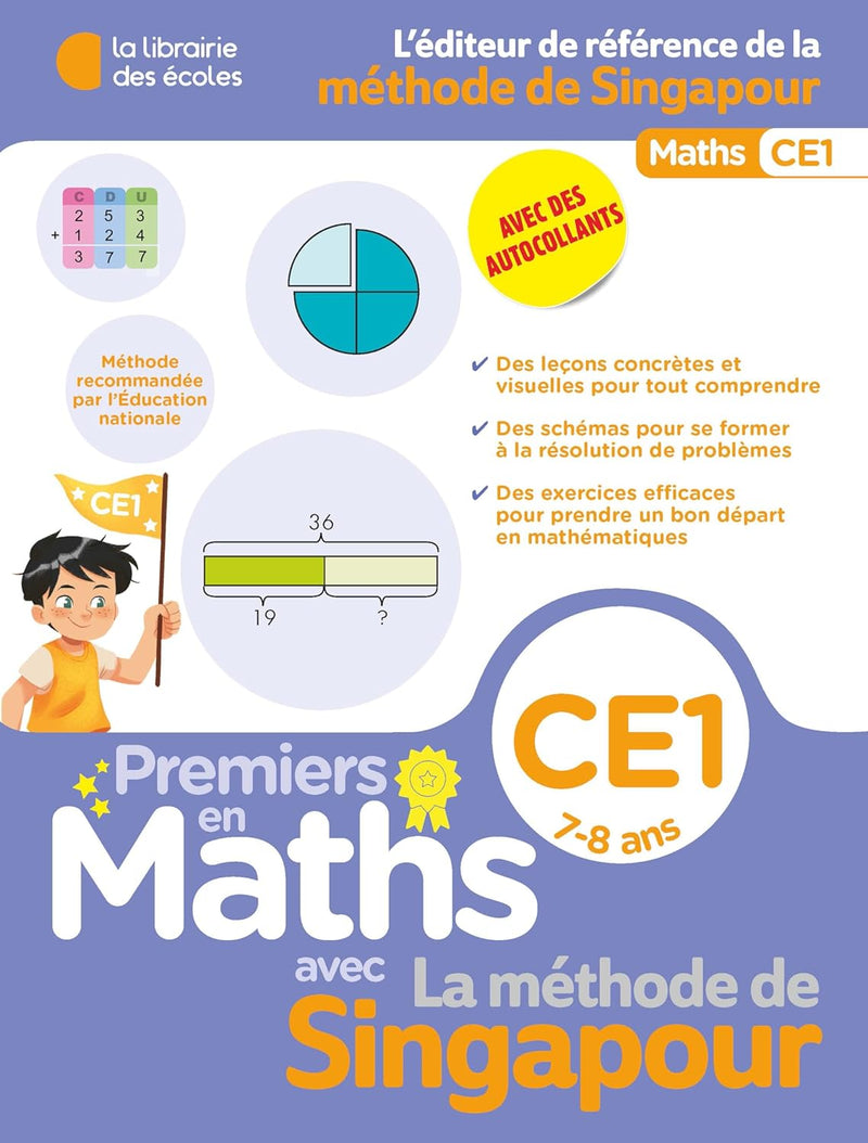 Maths. Exercices avec méthode de Singapour - 7-8 ans / 4ème harmos Montessori & Steiner Servidis