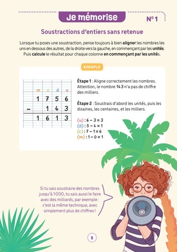 Cahier de calcul mental - soustractions posées - Dès 7 ans - (3 - 6e harmos) Appuis scolaires Dilisco - OLF (Attention new Edit en mars 2025)