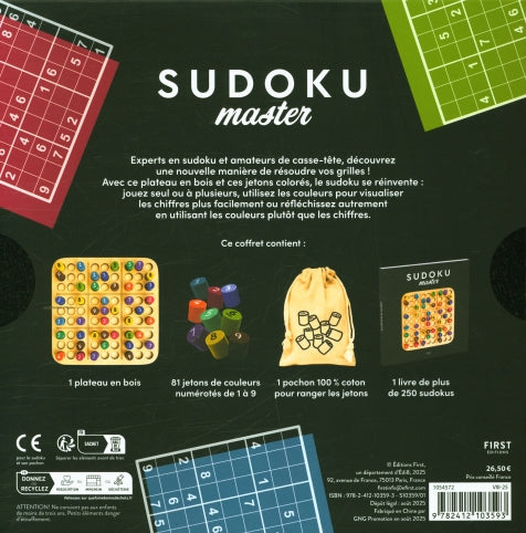 Sudoku Master - Coffret de jeux en bois - Dès 8 ans Jeux & loisirs créatifs OLF - dilisco