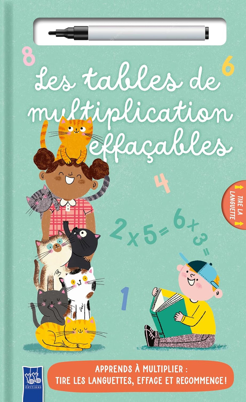 Les tables de multiplications effaçables (avec feutre) Livres OLF   