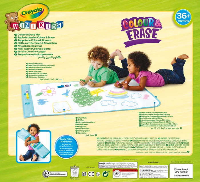 Mon très grand tapis de coloriage effacable 90 x 60 cm Jeux & loisirs créatifs Carletto