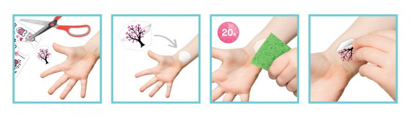 75 Tattoos lavables colorés - dès 6 ans