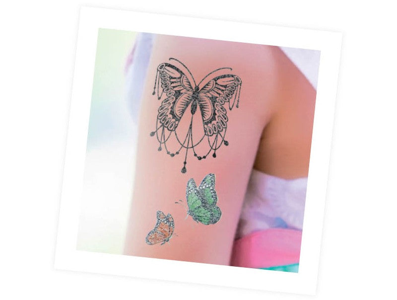75 Tattoos lavables paillettes - dès 6 ans