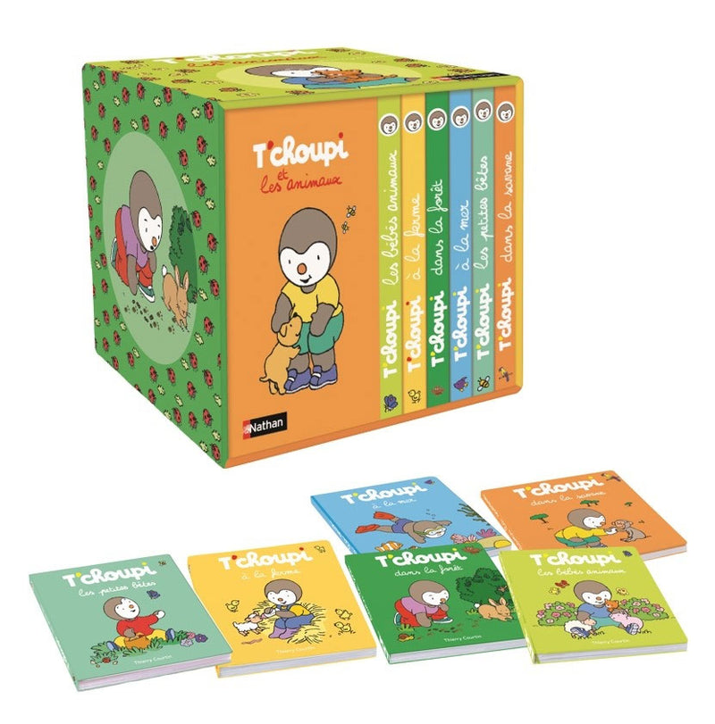 T'Choupi et les animaux: ma petite bibliothèque - Coffret en 6 volumes - 2 ans Livres La family shop   