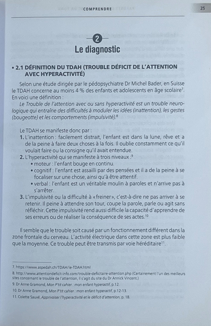 Parents d'enfants avec un TDAH - concrètement, que faire ? Livres servidis   