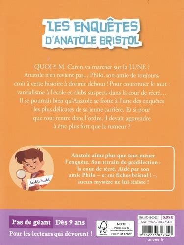 Les enquêtes d'anatole bristol T.11 : Anatole contre la rumeur. 7-8 et 9P Livres OLF   