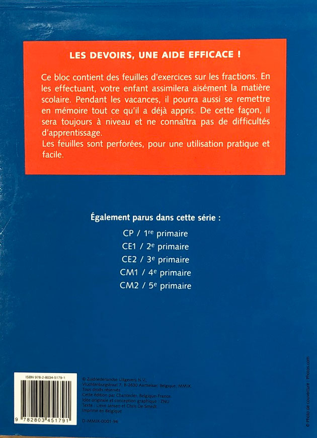 10-11 ans - Fractions - 6P-7P harmos Appuis scolaires La family shop   