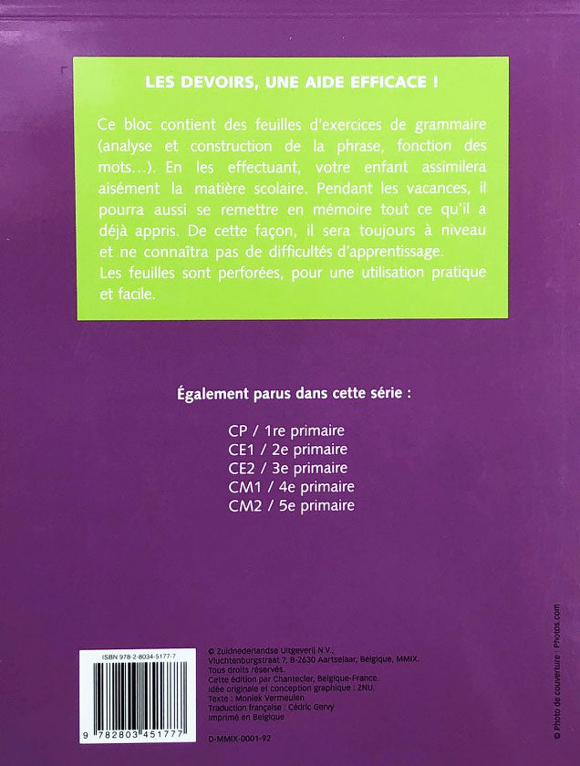 10 -11 ans - La phrase et grammaire - 6P-7P harmos Appuis scolaires La family shop   