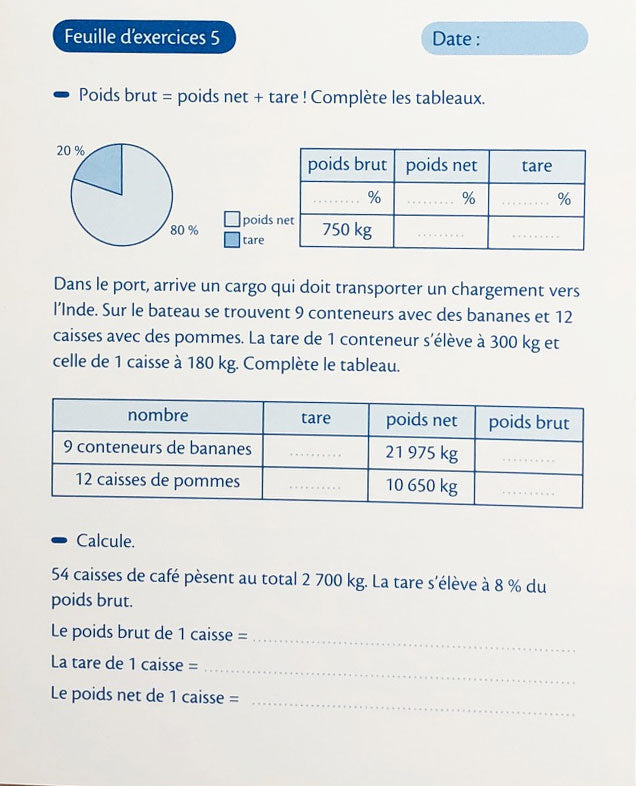 10-11 ans - Problèmes de maths - 6P-7P harmos Appuis scolaires La family shop   